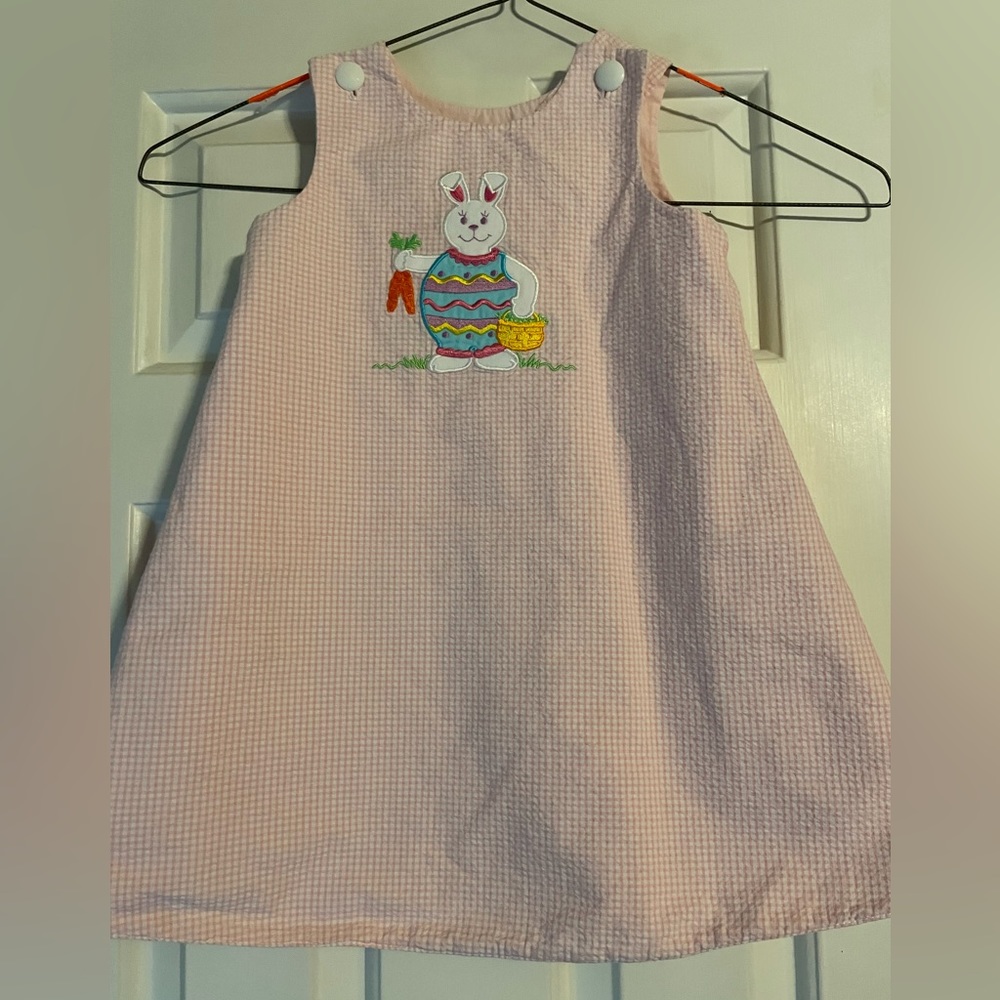Reversible pink Easter bunny/ lamb dress